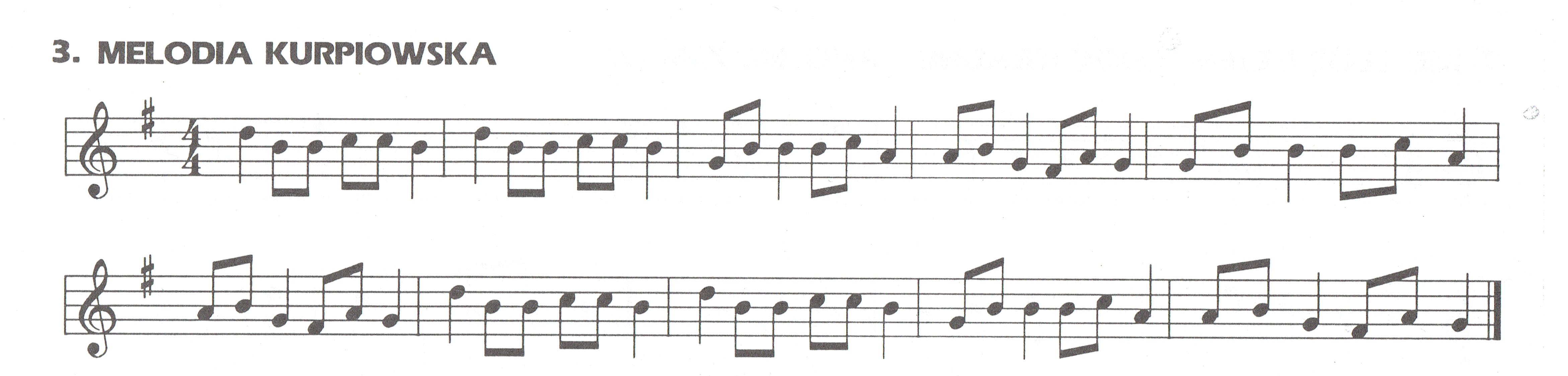 Nuty, melodia kurpiowska